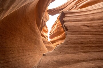 Beautiful shot of rocky formations of antelope canyon