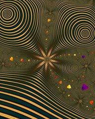 Brown abstract art fractal background