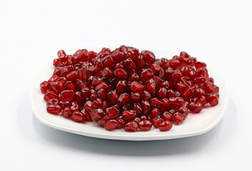 Pomegranate fruit seeds, antioxidant food concept