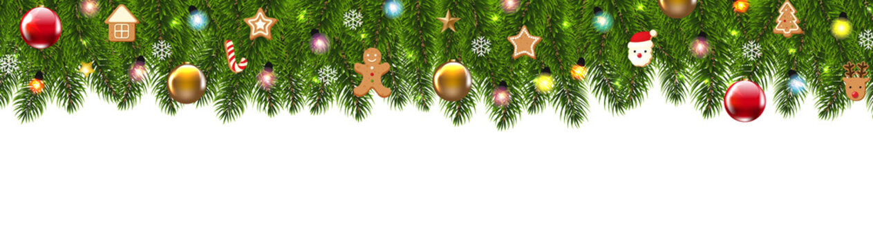 Christmas Border With White Background