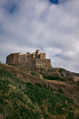 Fototapeta na wymiar Beautiful view of Mont Orgueil Castle on the cliff