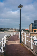 Fototapeta premium Empty morning streets at Jersey Island
