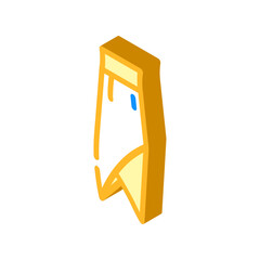 asymmetrical skirt isometric icon vector. asymmetrical skirt sign. isolated symbol illustration