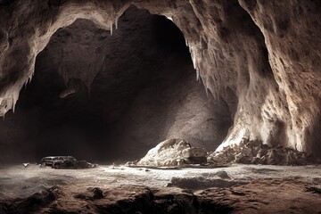 a beautiful giant cave