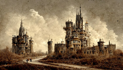 Naklejka premium Gothic style Palace