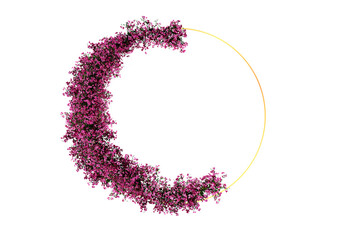 Flower foliage floral circle overlays, golden ring, backdrop overlays, maternity rings, art...