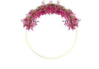 Flower foliage floral circle overlays, golden ring, backdrop overlays, maternity rings, art portrait photo, Digital Background, png