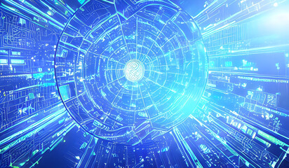 Obraz premium tecnilogia crypto, design rede internet, ciberespaço, computador