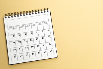Calendar with days for planning and schedules.