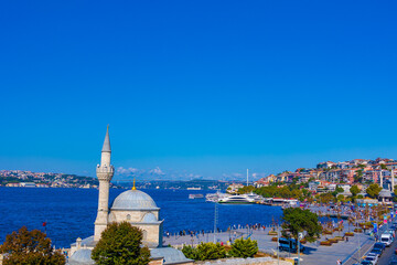 Top view of the cityscape. Skyscrapers, rooftops, streets and roads of Istanbul city. © Tatiana