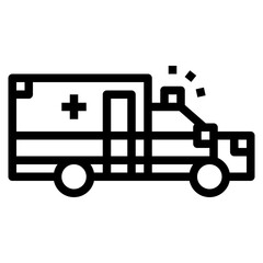 ambulance line icon