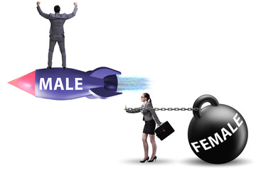 Gender inequality concept in career