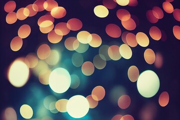 Blurred bokeh lights background, Merry Christmas, Happy New Year concept.