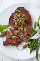 Grilled Steak with Asparagus