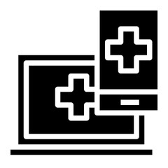 Obraz premium medical document glyph icon