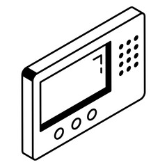 Secure password linear isometric icon 