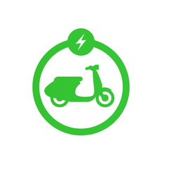 Electric scooter icon. Vector illustration