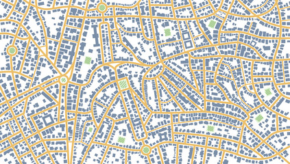 Obraz premium Map navigation to own house.View from above the map buildings. Detailed view of city from above. Graphic tourist map. City top view. Abstract background. Gps Flat style, Vector, illustration isolated.
