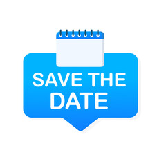 Save Calendar Date pop-up message. Vector illustration