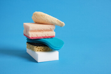 luffa, silicone brush, melamine sponge and cleaning sponges made from natural and recyclable...