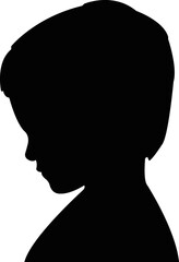 a child head silhouette vector