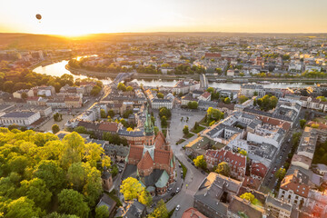 Obraz premium Cityscape of Krakow at sunset, Poland