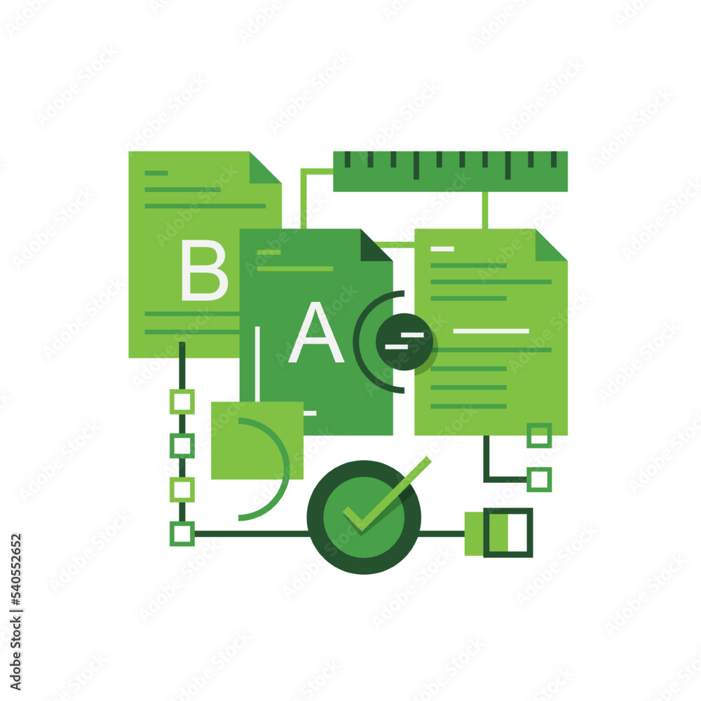 Poster linear workflow icon for new business. pictogram in outline style. vector modern flat icon suitableâ