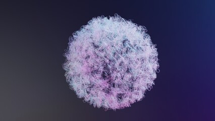 3d visualization a ball of threads abstraction