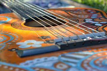 acoustic guitar close up