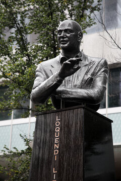 Statue of Pim Fortuyn, a Dutch politician, Rotterdam, NL
