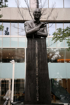 Statue of Pim Fortuyn, a Dutch politician, Rotterdam, NL