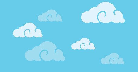 cartoon cloud pattern background