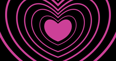 love heart line background