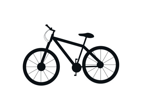 Black abstract bicycle. Vector illustration
