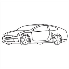 Sports Car Coloring Page for adult