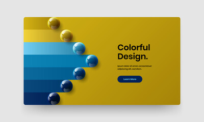 Obraz premium Amazing realistic balls website template. Fresh corporate identity design vector concept.