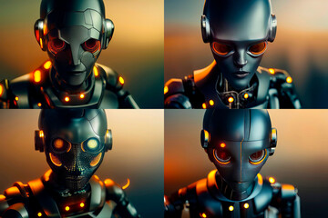 Robots. Futuristic interpretation Future 2025. Illustration