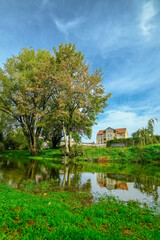 Obraz premium Natural landscape of a park in Besançon
