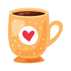 cocoa mug with heart
