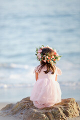 Little girls at the beach