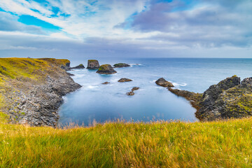 Landscape of the Arnastapi cliffs (Iceland)