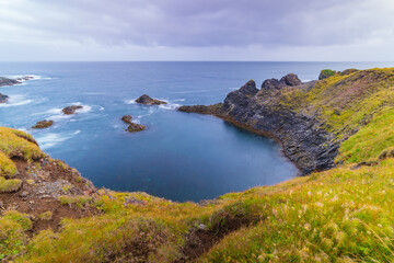 Landscape of the Arnastapi cliffs (Iceland)