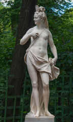 Nymph of Air statue in Summer garden, Saint Petersburg, Russia