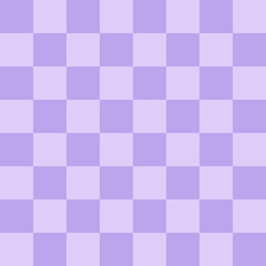 Y2k seamless pattern with chess, checkered. Vector background in trendy retro psychedelic 2000s style. Lilac color. Funny texture for surface design.