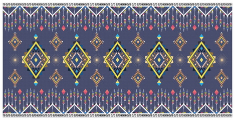 Ethnic aztec style print template for fabric, paper, wrapping, post cards, etc. Abstract wallpaper with folklore ornament. Boho design.