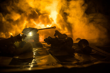 Chess board game concept of business ideas and competition and strategy ideas concep. Chess figures...