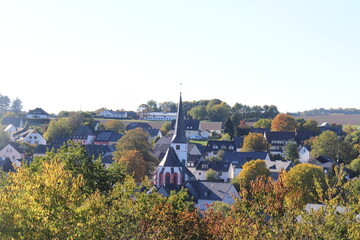 Blick auf Morbach im Hunsrück.