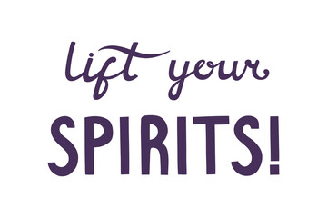 lettering of halloween phrases lift your spirits vector clip art