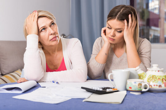 Financial problems cast disheartened mother and her adult daughter