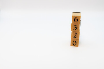 木ブロック　数字　ナンバー　Number　6320